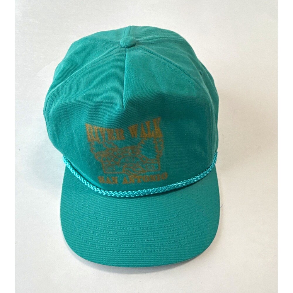 San Sun River Walk San Antonio Teal Adjustable Baseball Cap One Size